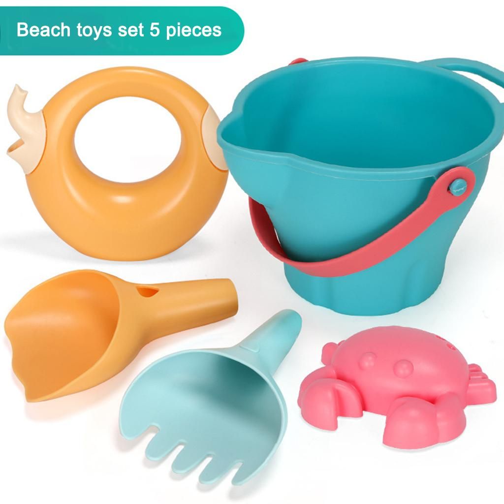 Kids Children Beach Toys With Bucket Animal Outdoor Yard Play Age 5pcs
