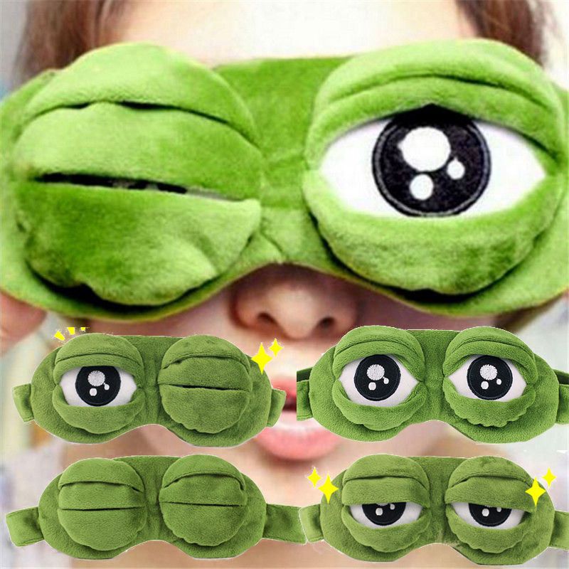 Funny Creative Pepe The Frog Sad Frog 3d Eye Mask Cover Car