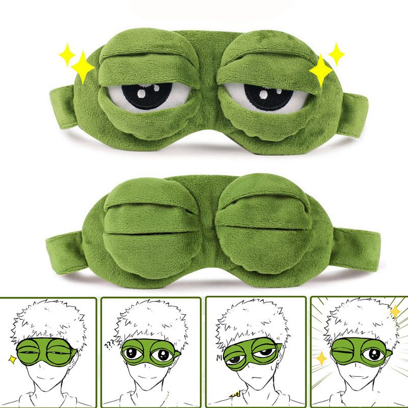 Funny Creative Pepe The Frog Sad Frog 3d Eye Mask Cover Car