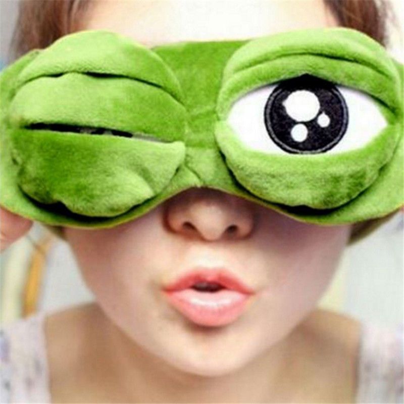 Funny Creative Pepe The Frog Sad Frog 3d Eye Mask Cover Car