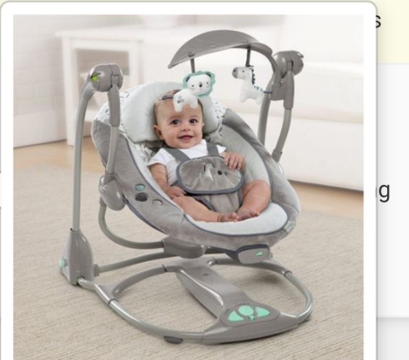 2 In1 Dreamcomfort InLighten Cradling Baby Swing