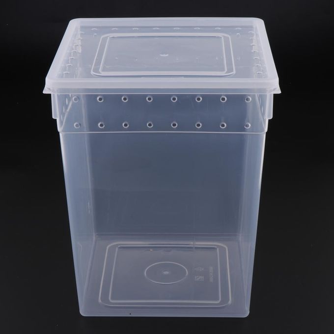 Clear Plastic Insect Breeding Box Reptile Gecko Lizard Spider Feeding
