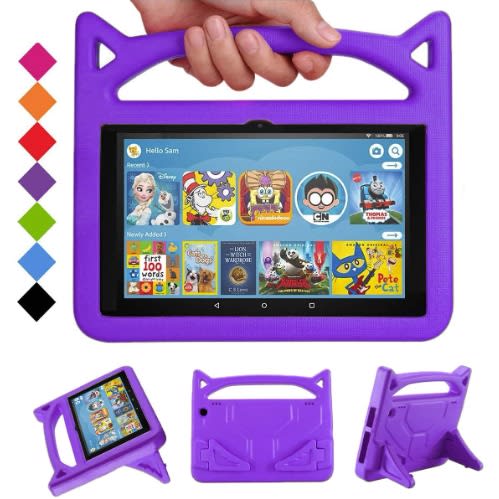 Fire Hd 8 Tablet - 10th Gen With Alexa - 32GB - ROM - 2GB RAM + Purple Monster Proof Flexible Case
