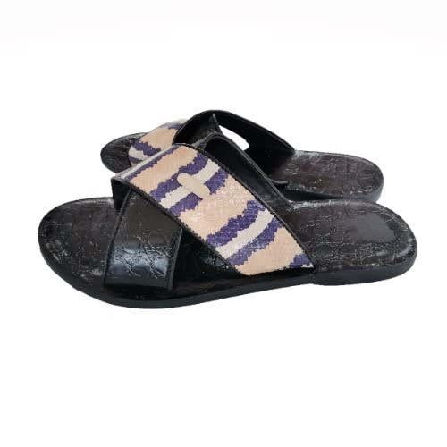 Men's Cross Strap Ayatollah Slide - Multicolor