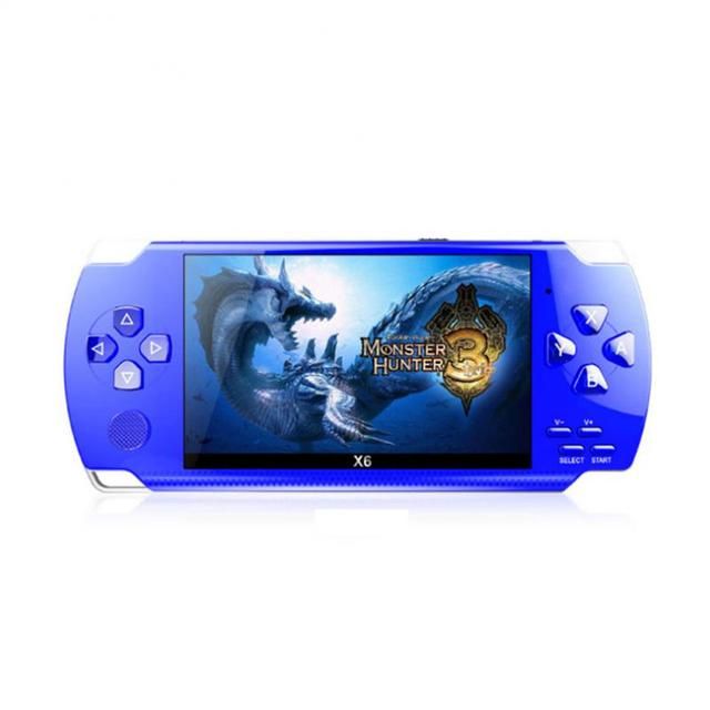 X6 4.0 Inch Handheld Video Game Console Dual Joystick Mini Portable Game Console Built_in 1500 Clas