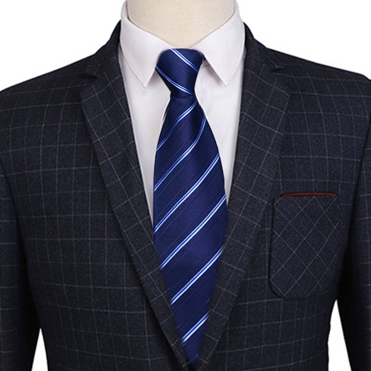 Men Tie Striped Anti-deform Neck Tie F