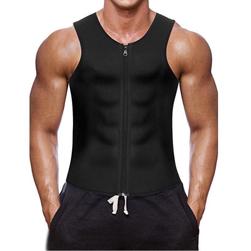 Big carving body molder for men Zipper corset neoprene waist coach Compression vest for abdomen Elastic shirt for chest and belly