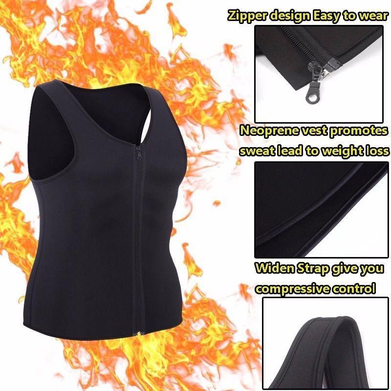 Big carving body molder for men Zipper corset neoprene waist coach Compression vest for abdomen Elastic shirt for chest and belly