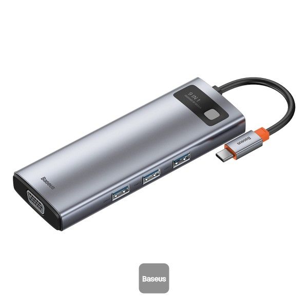 Baseus 9 In 1 Hub Metal Gleam Series Docking Station Type C