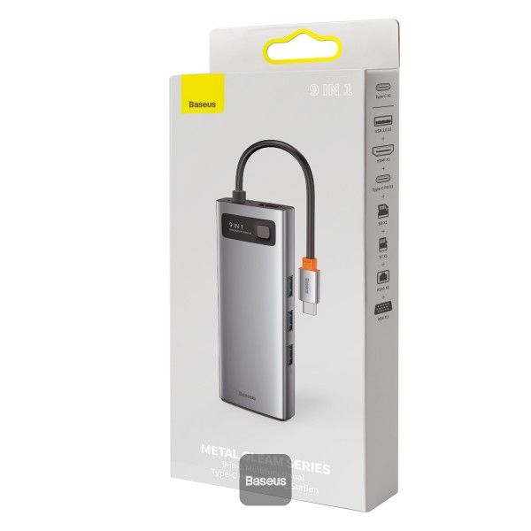 Baseus 9 In 1 Hub Metal Gleam Series Docking Station Type C