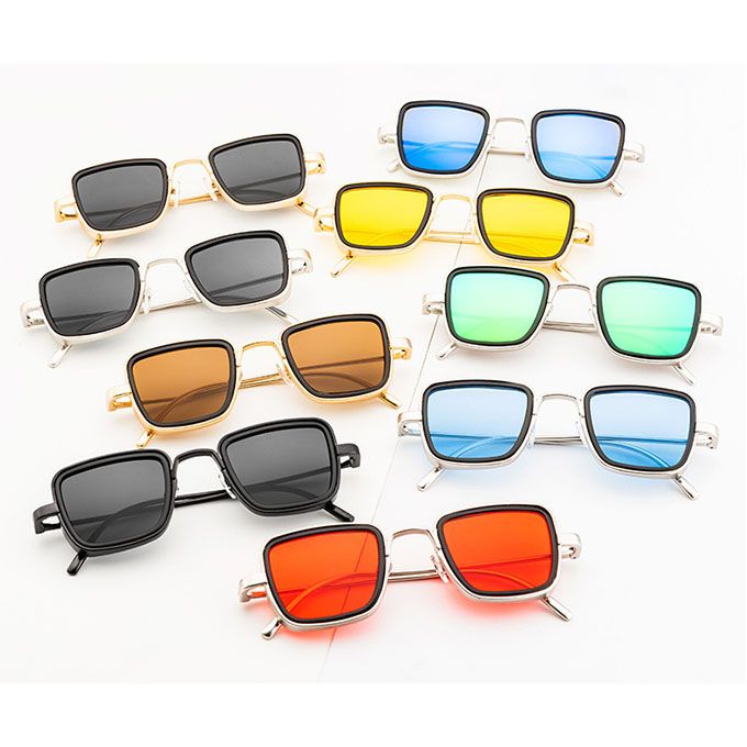 Indian Explosion Sunglasses Men Retro Thick Edge Metal Frame Trend Sunglasses