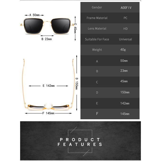 Indian Explosion Sunglasses Men Retro Thick Edge Metal Frame Trend Sunglasses