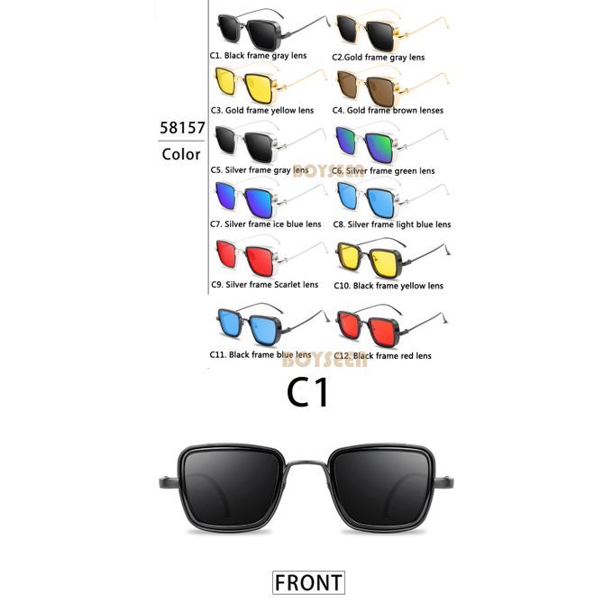 Indian Explosion Sunglasses Men Retro Thick Edge Metal Frame Trend Sunglasses