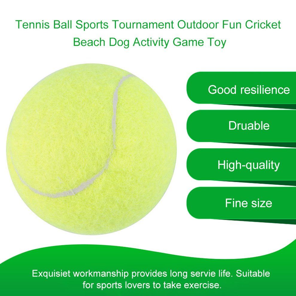 MT Tennis Ball Sports Tournament Outdoor Fun Cricket Beach Dog Activity Game Toy-Green