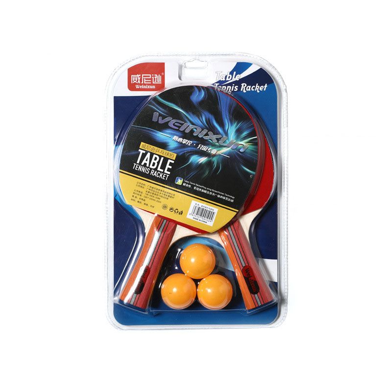 2 Player Table Tennis Bats Rackets And 3 Balls