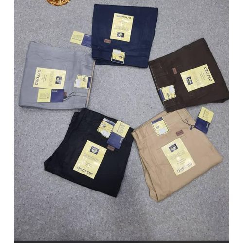 5 In 1 Luxury Quality Chinos Trouser - Ash,Navy,Black,brown,deep Brown