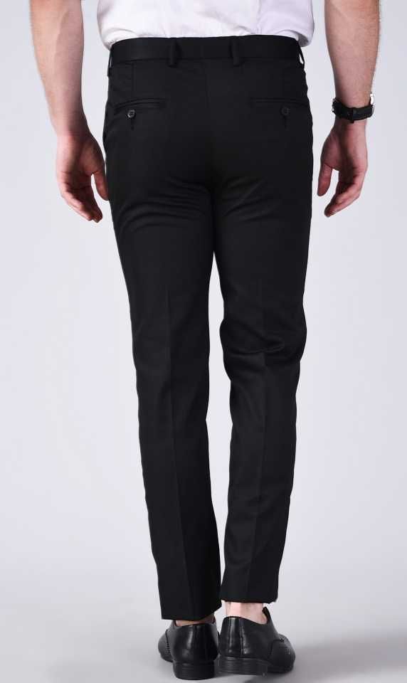 Men's Smart Corporate Quality Black Trouser (Men's Quality Plain Suit Trouser)