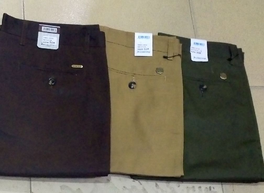 Men's 3in1 Chinoz Trousers Chocolate,Carton,Deep Green