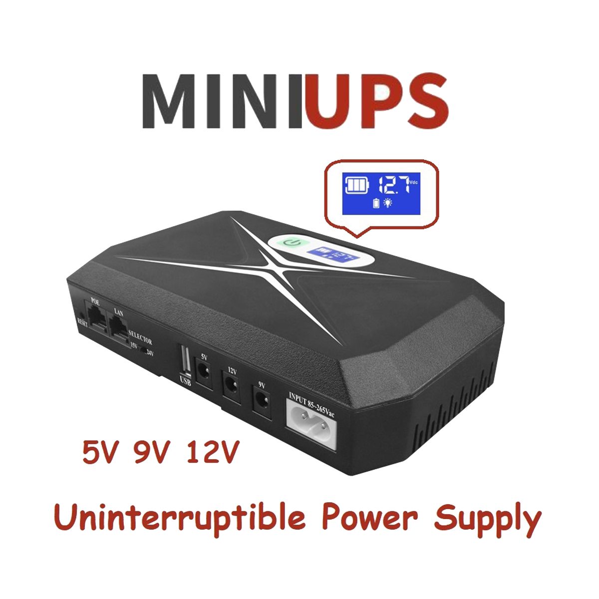 5V 9V 12V Uninterruptible Power Supply Mini UPS w