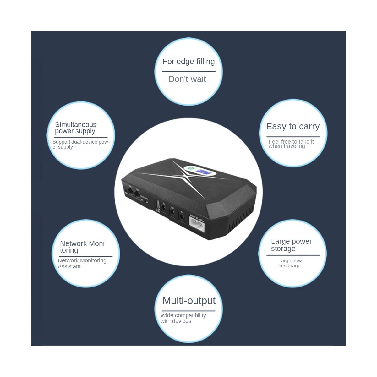 5V 9V 12V Uninterruptible Power Supply Mini UPS w