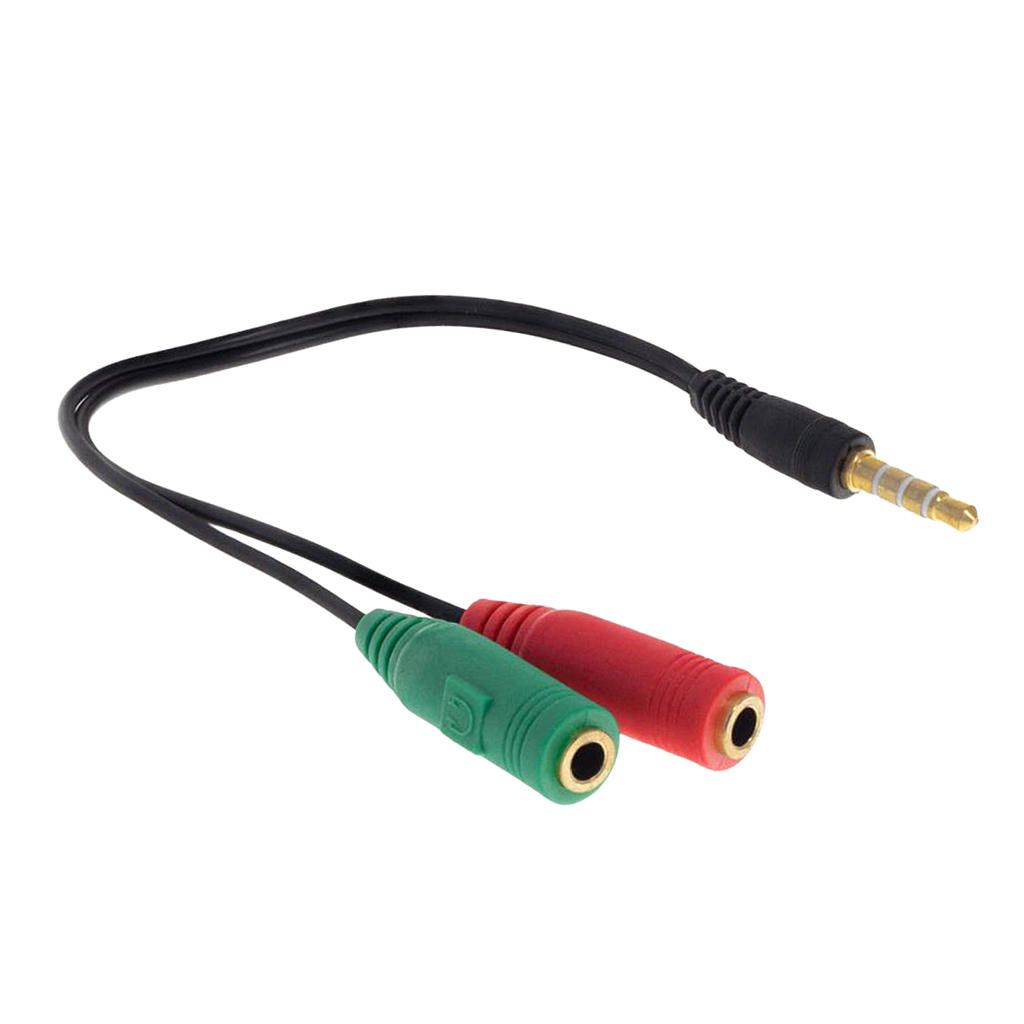 3.5mm Stereo Audio Y Splitter Headphone Headset Adapter Cable 20cm