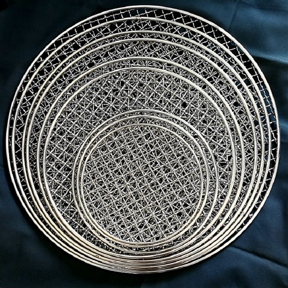Round Stainless Steel BBQ Grill Roast Mesh Net Non-stick-