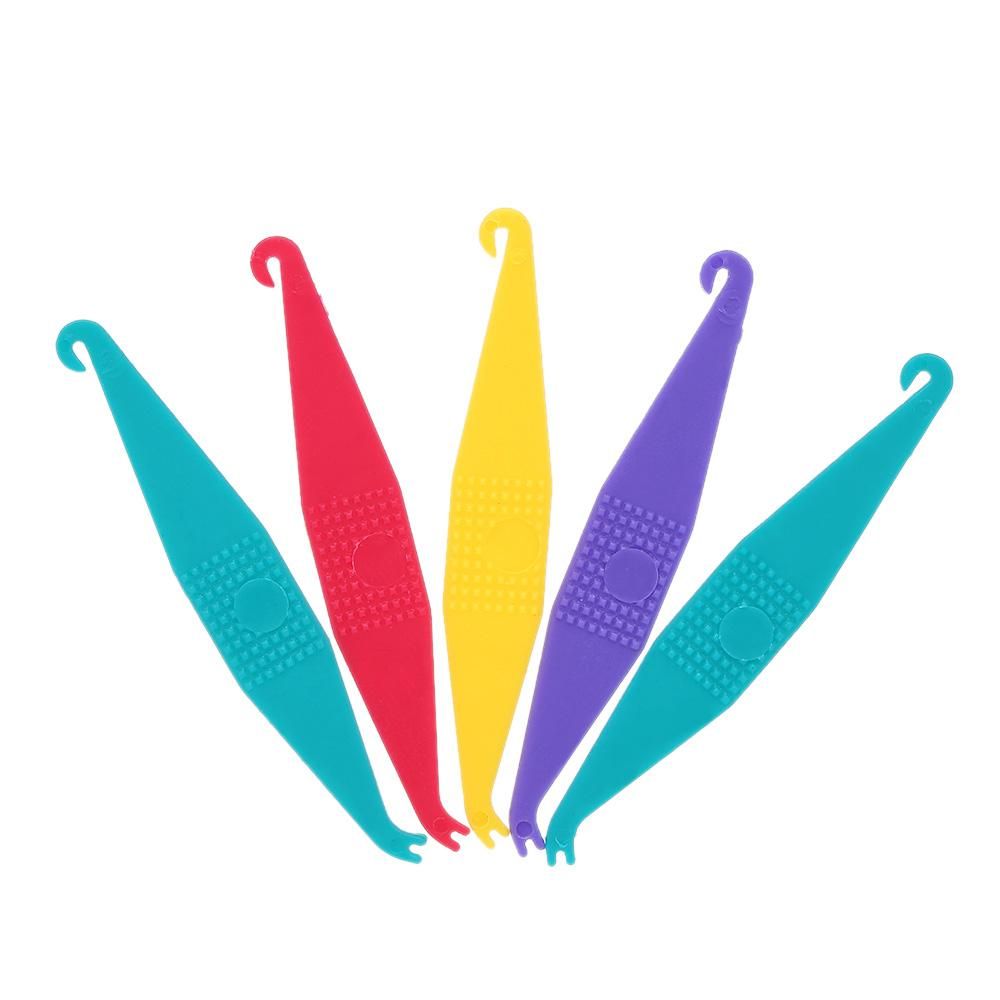 100 Pcs Orthodontic Elastic Placer for Braces Disposable Elastic Rubber Band Placers Mix Color