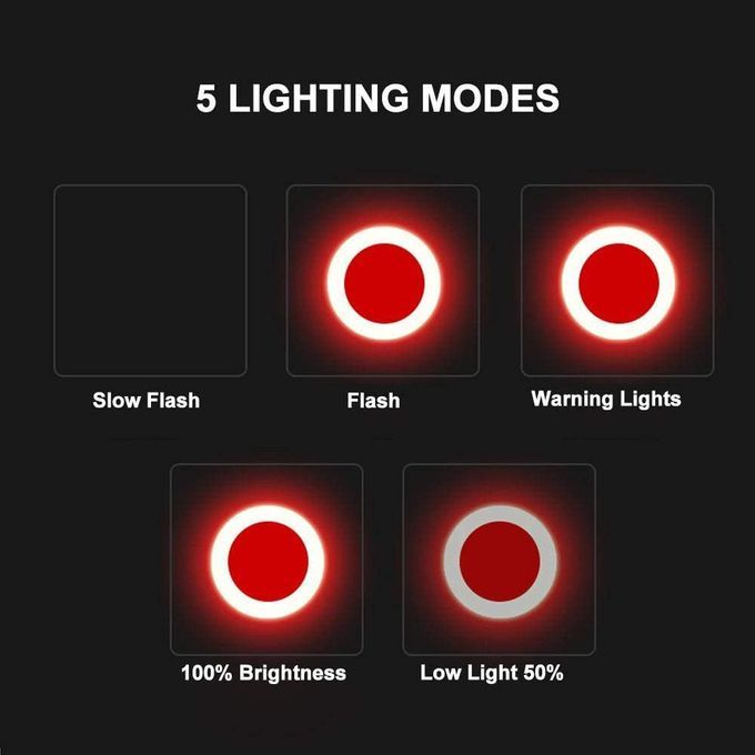 Mountain Road Bike Lights Tail Lights Usb  Harging Lights Pole  Ar Lights Warning Lights  Y Ling Equipment-red