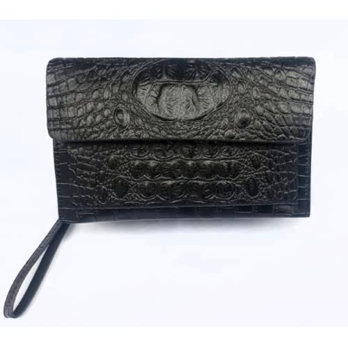 Men's Premium Leather Clutch Purse - Black