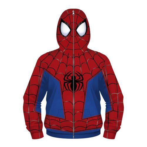 Children's Spiderman Zipper Long Sleeve Sweatshirt---BFV017