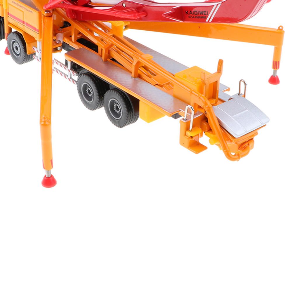 Concrete Pump Truck Construction Vehicle Model Toy Car 1/55 Orange
