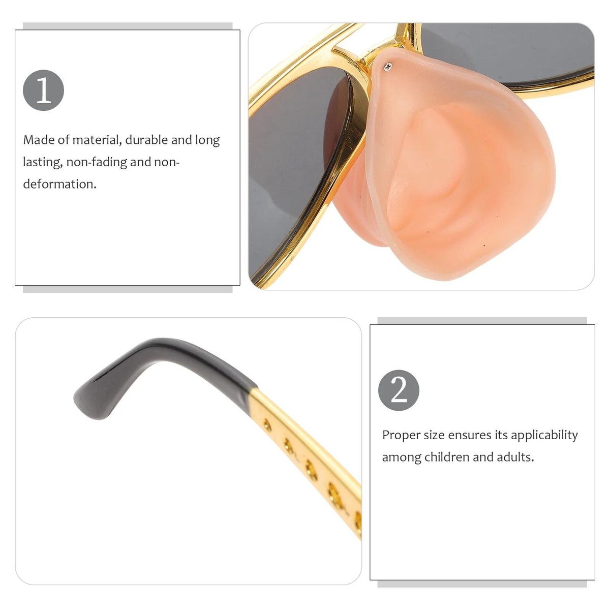 Funny Halloween Nose Sunglasses Fancy Dress up Piggy Snout Eye-catching Party Favor Glasses Funny Costume Accessories