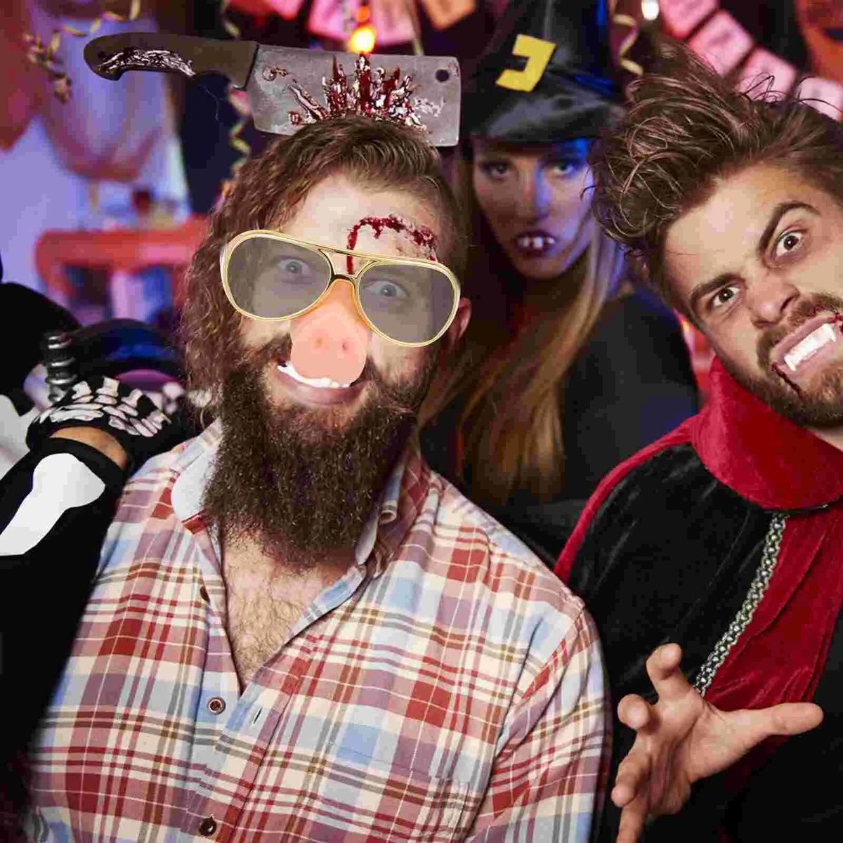 Funny Halloween Nose Sunglasses Fancy Dress up Piggy Snout Eye-catching Party Favor Glasses Funny Costume Accessories