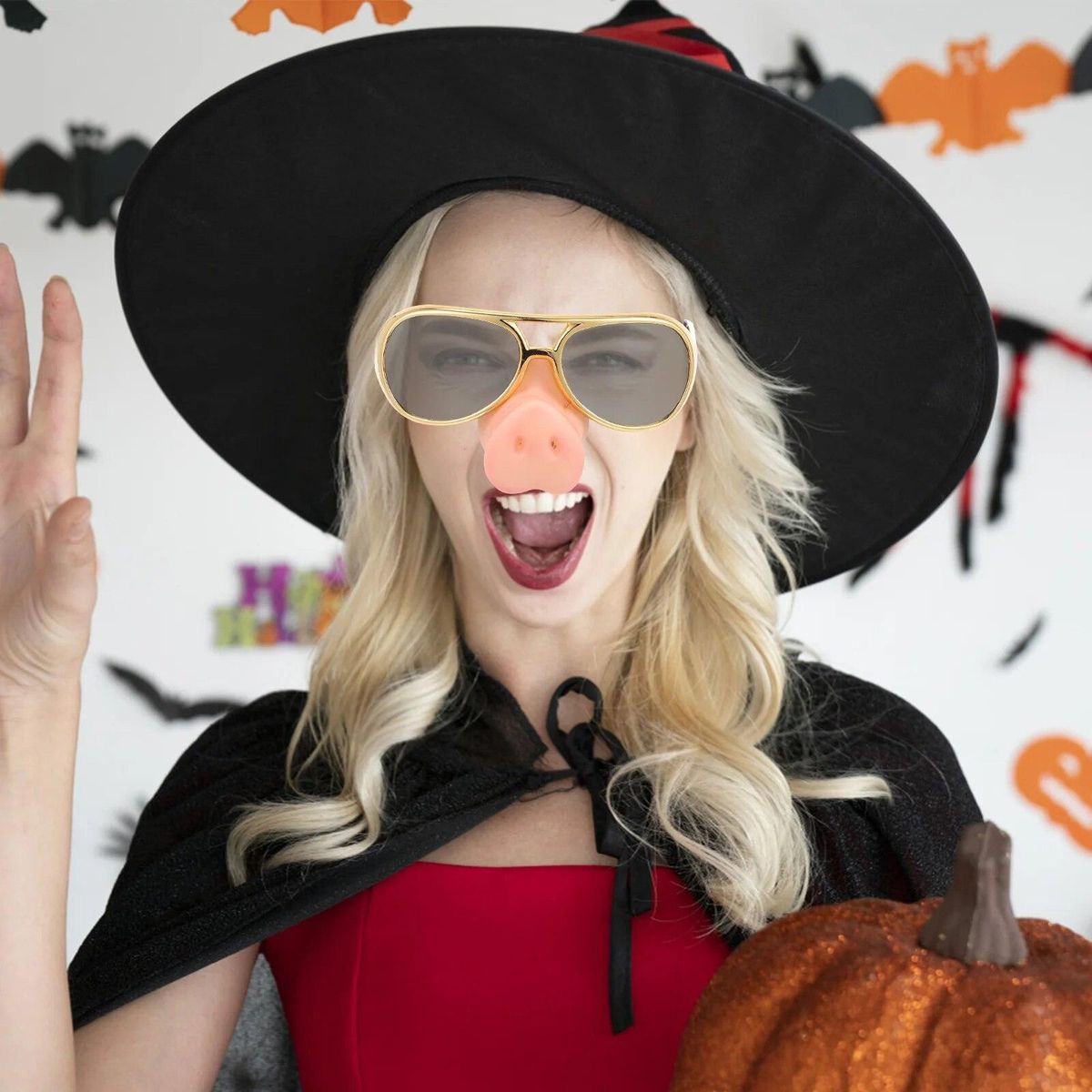 Funny Halloween Nose Sunglasses Fancy Dress up Piggy Snout Eye-catching Party Favor Glasses Funny Costume Accessories