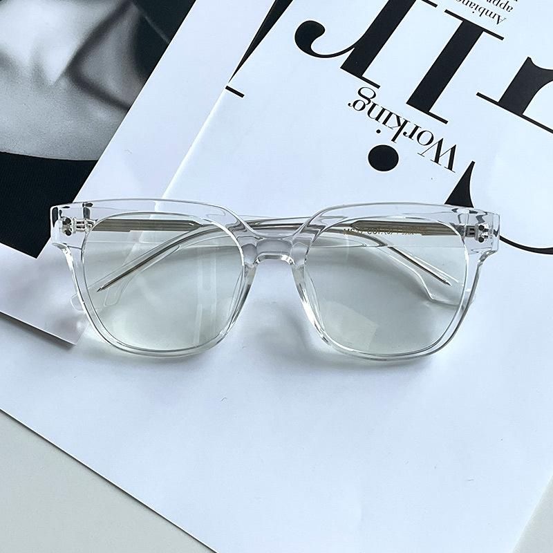 2023 New Fashion Trendy Sunglasses Korean Style Square Frame Advanced TR90 Plate Frame Glasses Manufacturer