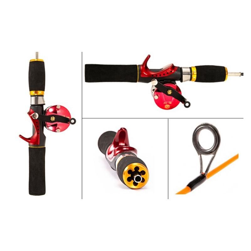 Outdoor Ice Fishing Rod Reel Combo Complete Kits with Backpa