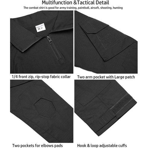 Men's Combat Shirt Long Sleeve T-Shirt Fashion Men Top