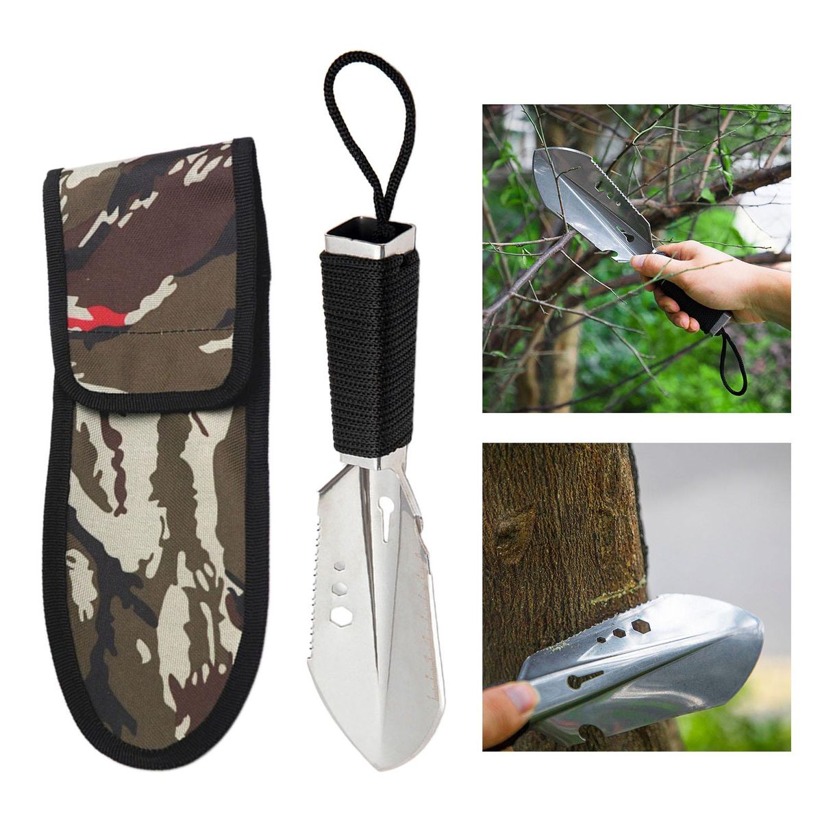 Metal Stainless Steel Garden Digging Tool Digger Garden Shovel Black
