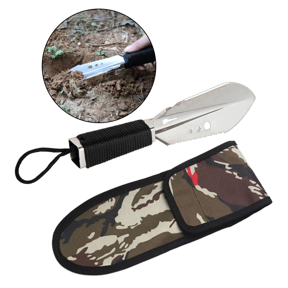 Metal Stainless Steel Garden Digging Tool Digger Garden Shovel Black