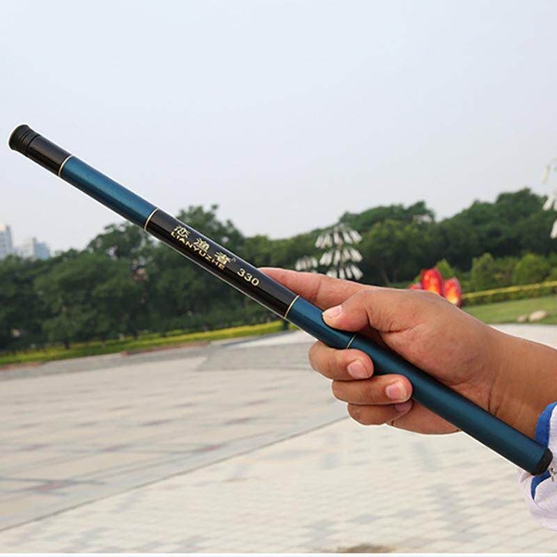 0005 2.4m/3.0/3.6m Fiberglass Telescopic Rod Hand Freshwater River Rod Portable Tackle Blue 2.4m