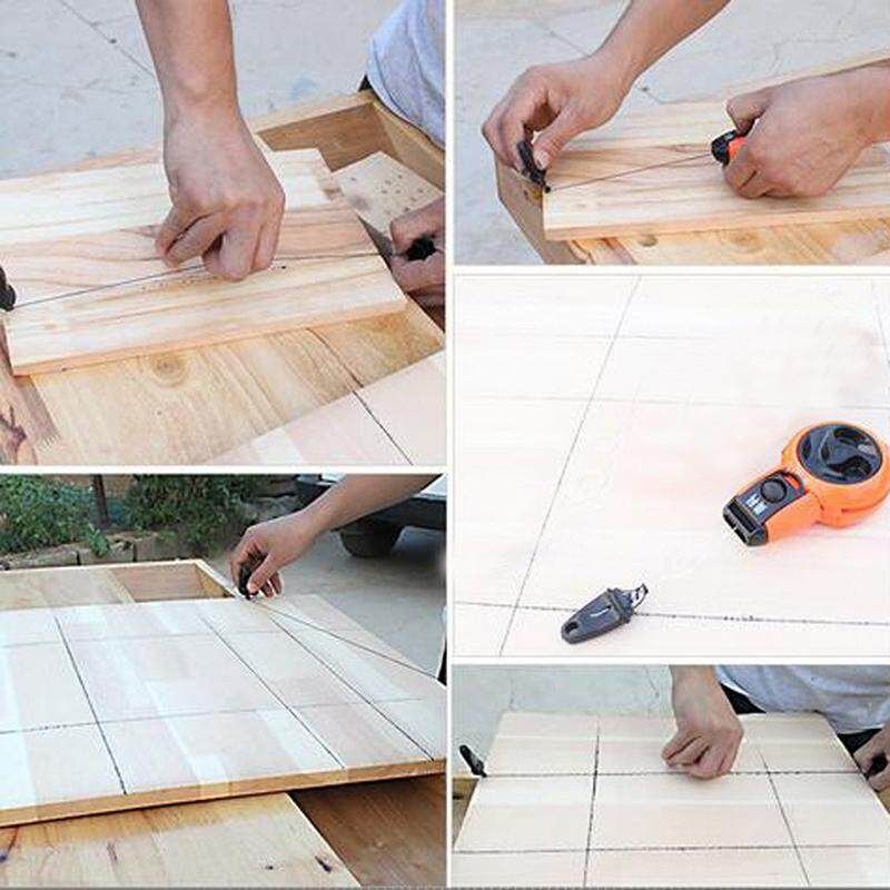 Chalk Line Woodworking Carpenter Marker Manual Fountain Ink Hand Reel Wire Scribers
