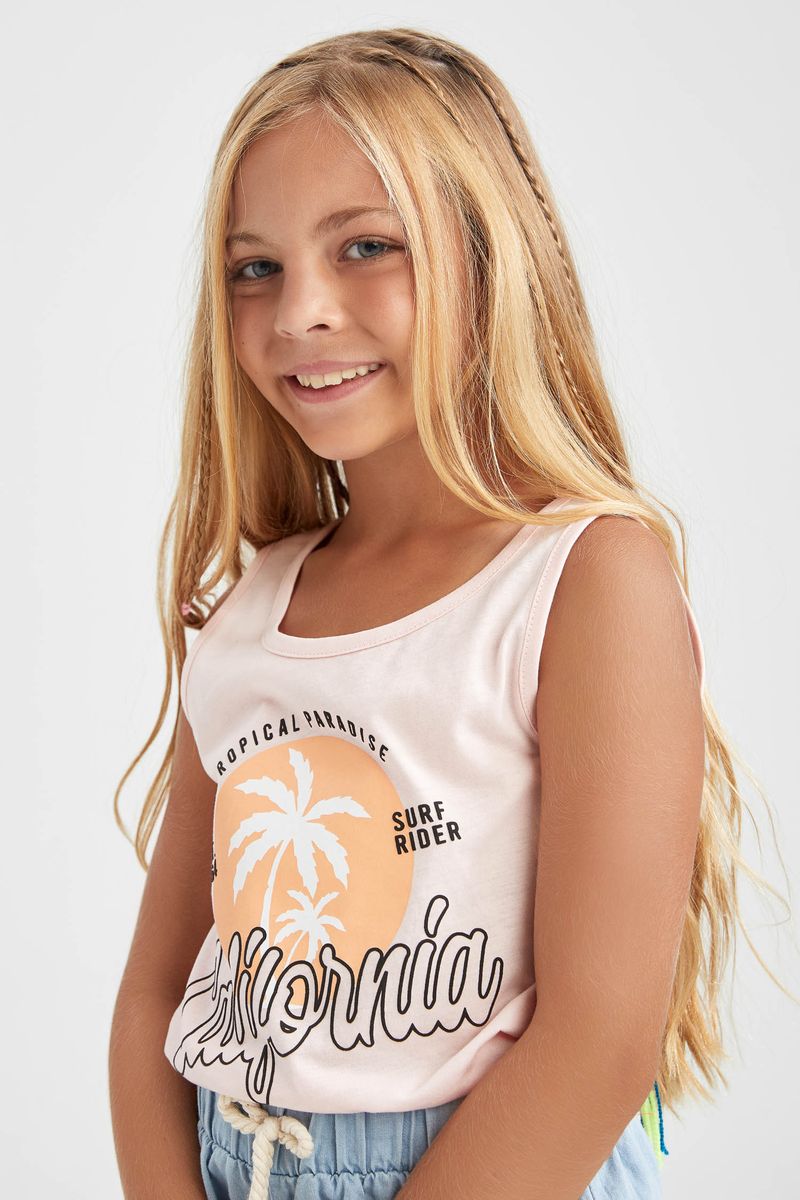 2 Piece Girl Casual Regular Fit Sleeveless Knitted Athlete - Pink