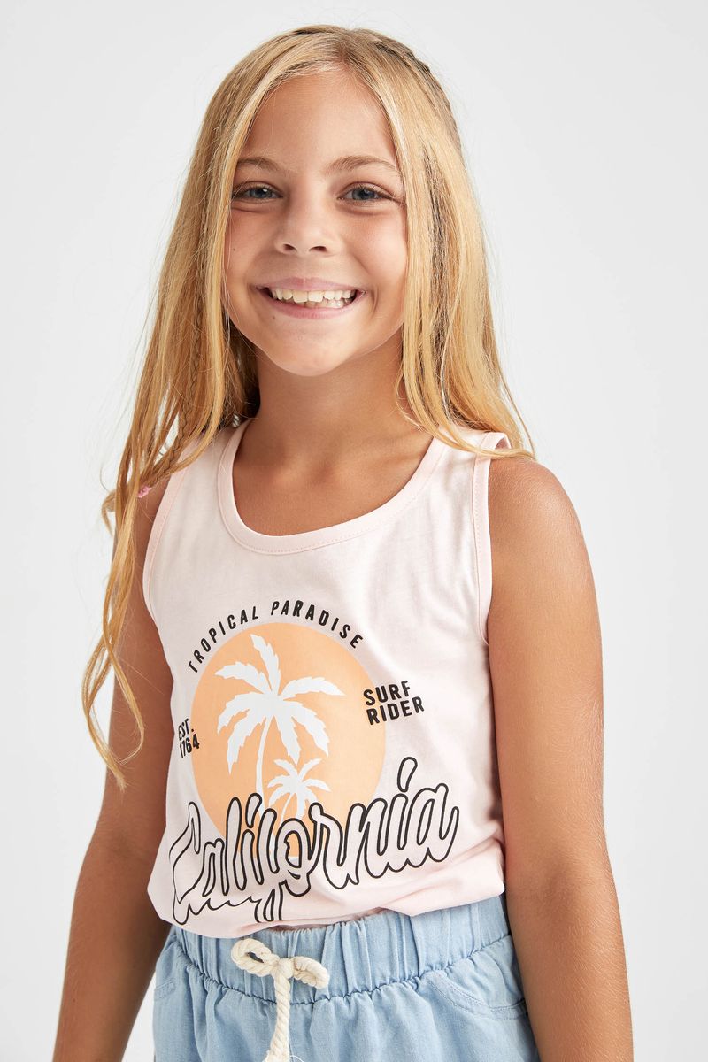 2 Piece Girl Casual Regular Fit Sleeveless Knitted Athlete - Pink