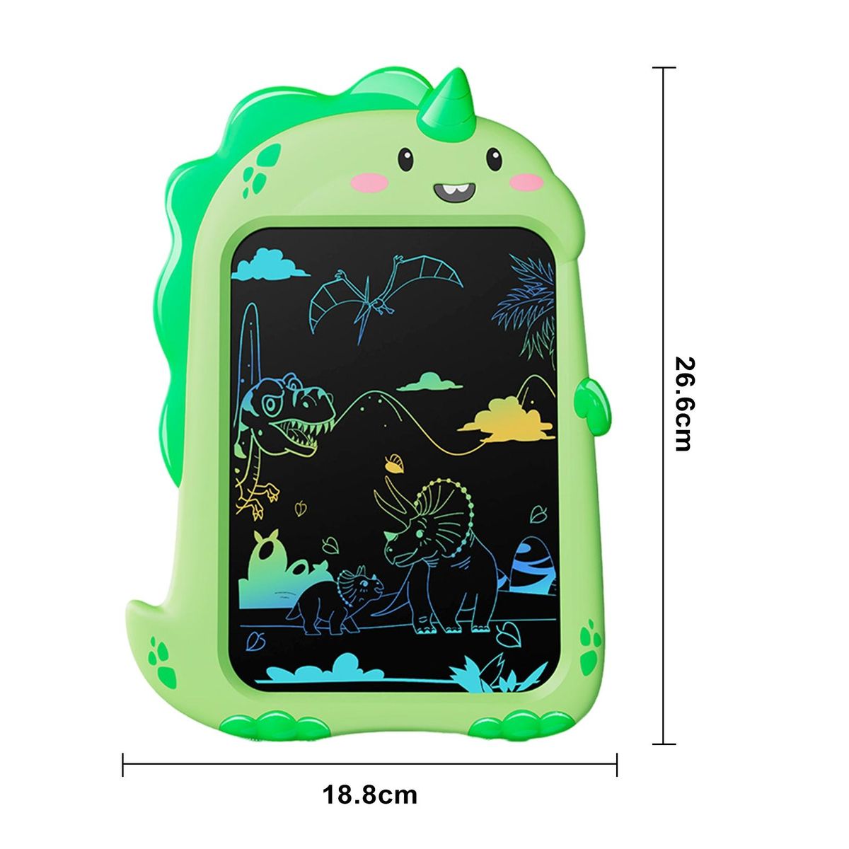Colorful Doodle Board Dino Doodle Pad 8.5-inch Lcd Writing for Kids Green
