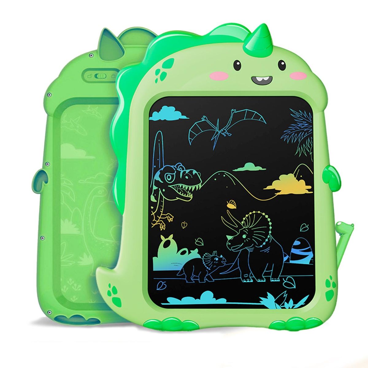 Colorful Doodle Board Dino Doodle Pad 8.5-inch Lcd Writing for Kids Green
