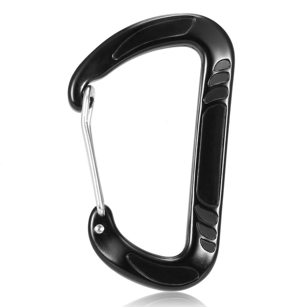 4pcs 12KN Wiregate Carabiner Snag Free Carabiner Steel Spring Clip Lightweight Hammock Swing Clip Equipment