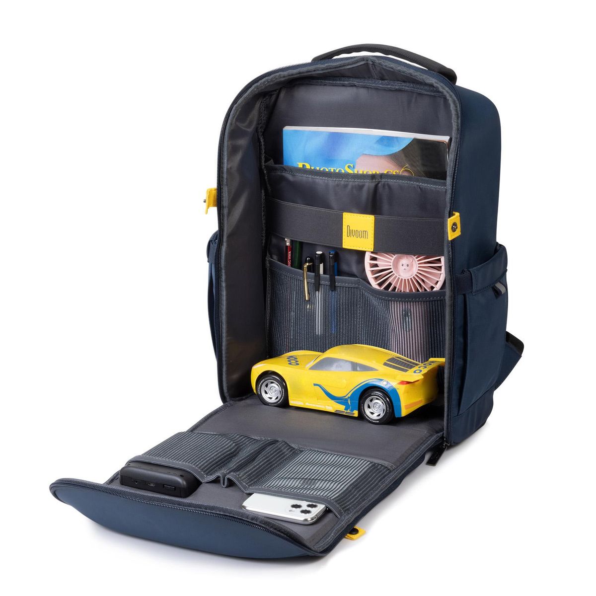 Divoom Backpack S with LED Display DIY Pixel Art Animation Outdoor Waterproof Student Schoolbag Shoulders Bag for Teens Outside Activity Travel Day Trip