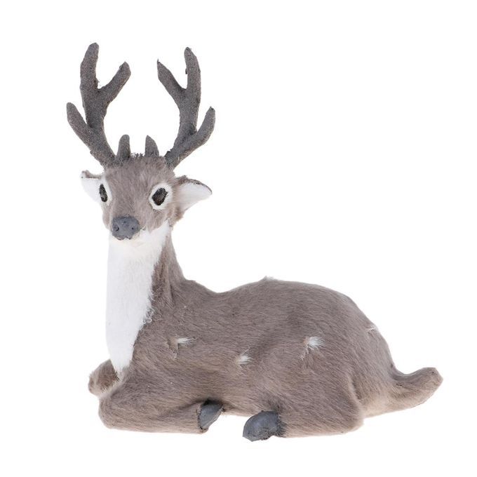 Merry Christmas Gifts / Decors Christmas Deer Grey Male Sitting
