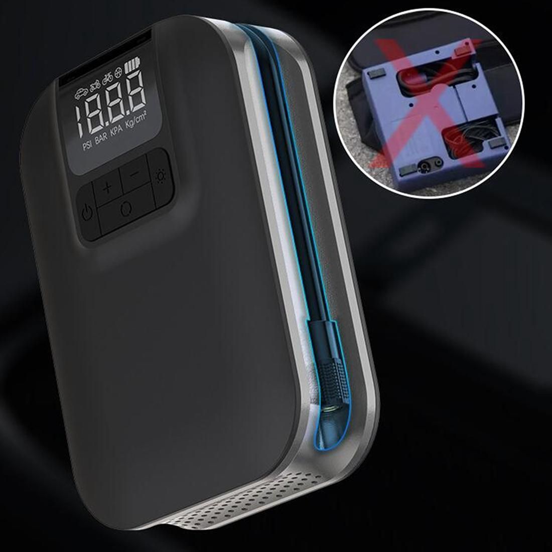 Tire Inflator, with Pressure Gauge Display for BicycleTire