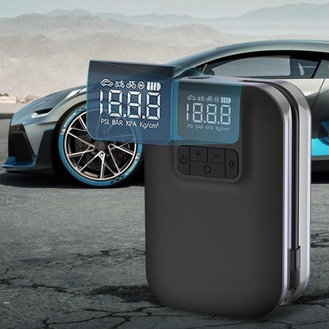 Tire Inflator, with Pressure Gauge Display for BicycleTire